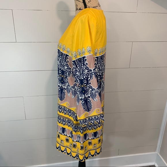 J. Crew Factory Jules Scroll Scarf Print Shift Dress - Picture 3 of 8